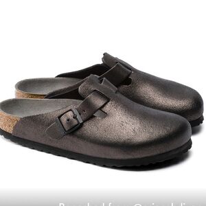 Birkenstock Metallic Black Slippers